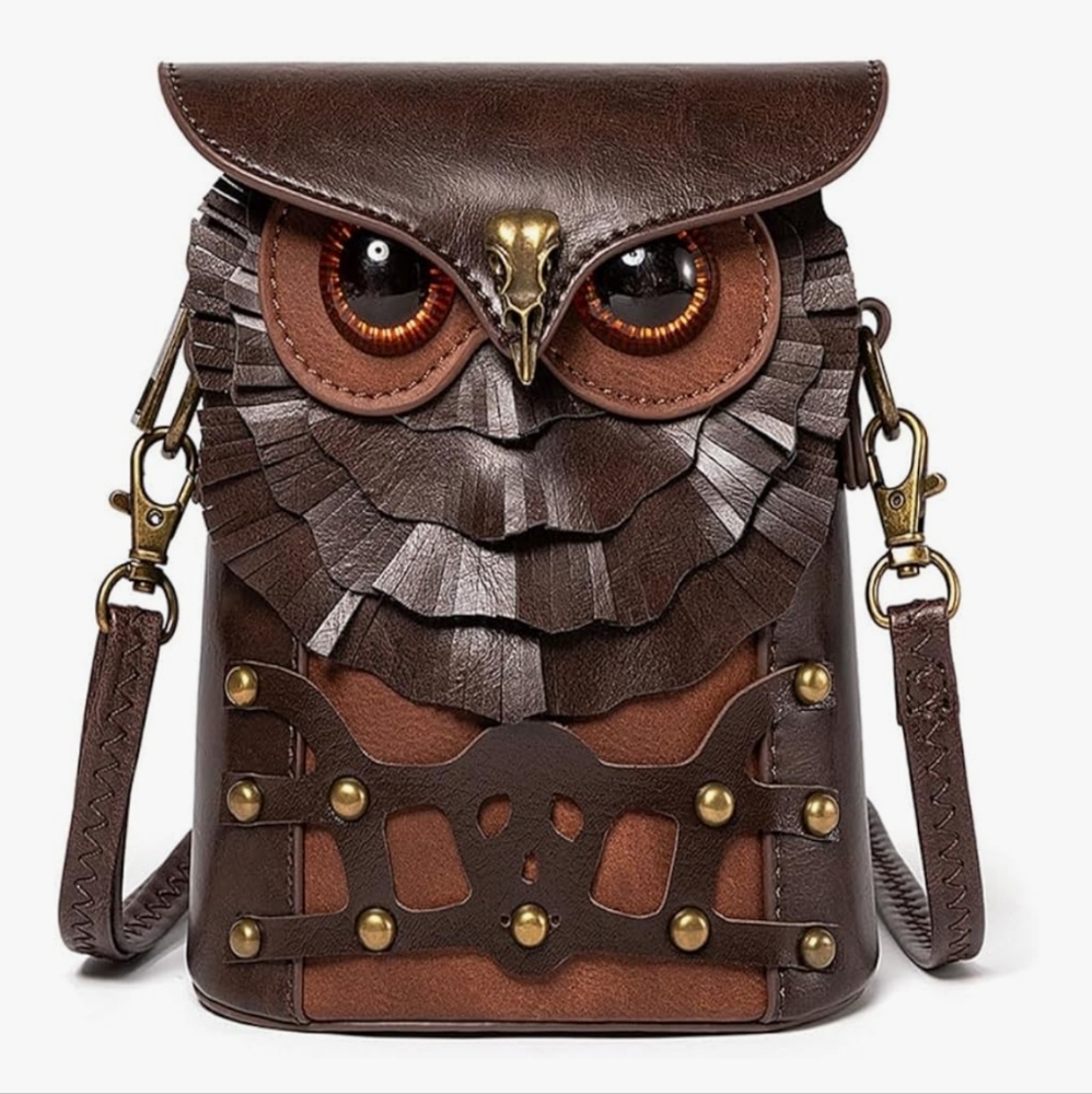 Brown Owl Crossbody Bag - Stylish Animal-Inspired Design